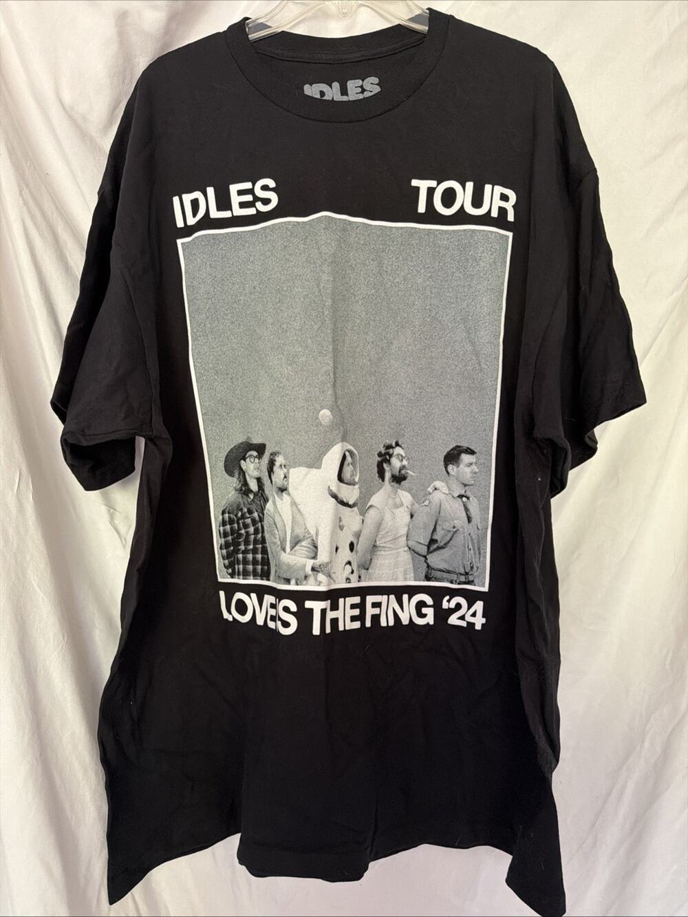 IDLES UK Band Graphic T-Shirt Men’s XL Love Is A Fing 2024 Tour Black Cotton NEW